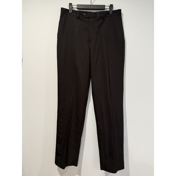 Michael Kors Dress Pants Mens 32x31.5 Black Pockets Flat Front Suit Business - Picture 1 of 7